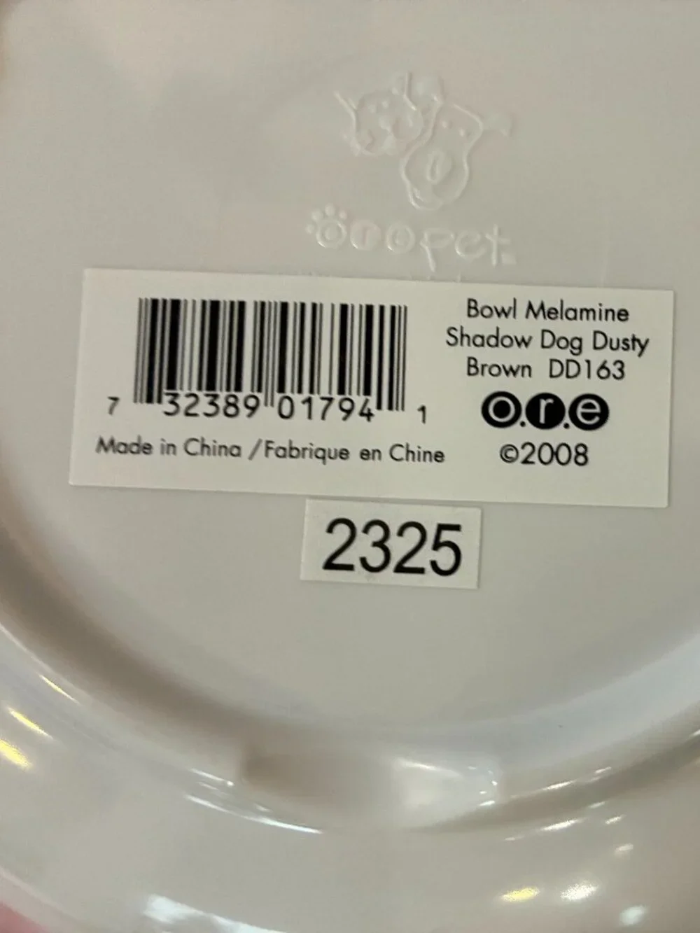 Set of melamine dog bowls. NWT